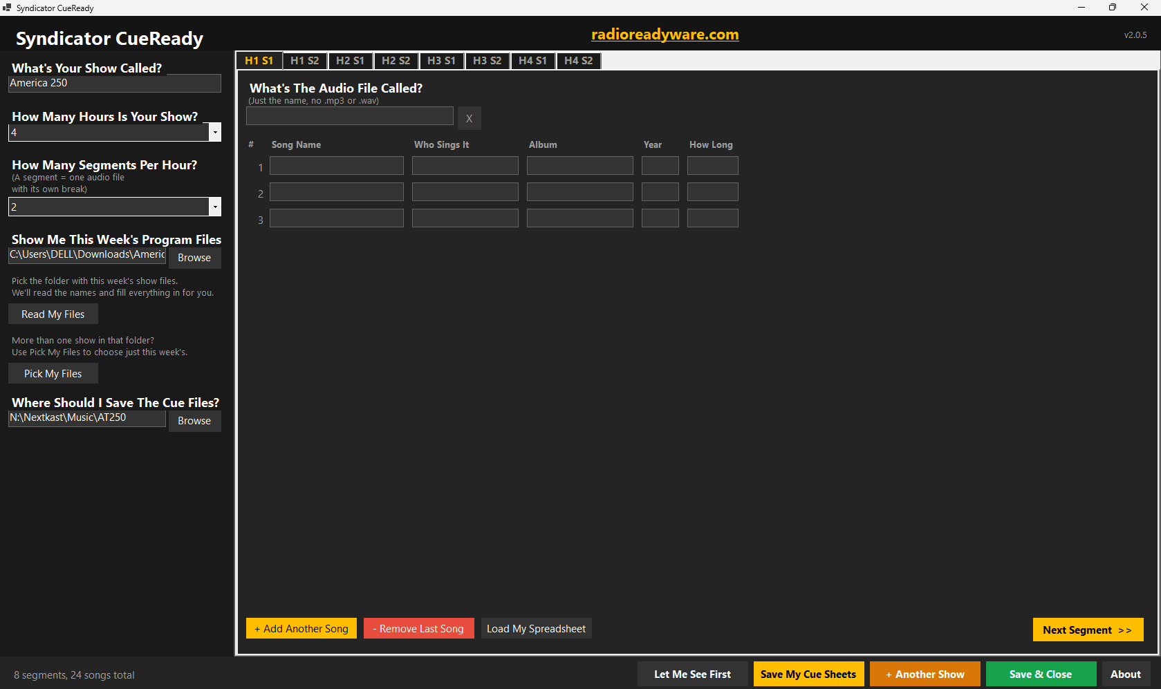 Syndicator CueReady dashboard